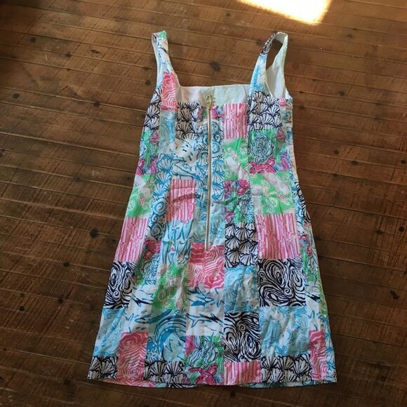 Lilly Pulitzer patchwork shift with lace placket - Picture 2 of 4